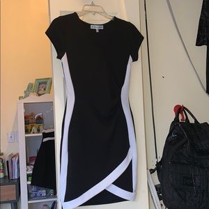 black and white bodycon dress